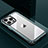 Funda Lujo Marco de Aluminio y Silicona Carcasa Bumper QC1 para Apple iPhone 13 Pro Max Cian