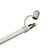 Funda Silicona Cap Tapa Soporte Cable Lightning Adaptador Tether Anti-Perdido P01 para Apple Pencil Blanco