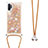 Funda Silicona Carcasa Goma Bling-Bling con Acollador Cordon Lanyard S03 para Samsung Galaxy Note 10 Plus 5G Oro
