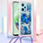 Funda Silicona Carcasa Goma Bling-Bling con Acollador Cordon Lanyard YB2 para Xiaomi Poco X5 5G Azul