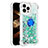 Funda Silicona Carcasa Goma Bling-Bling con Anillo de dedo Soporte S01 para Apple iPhone 14 Pro Verde