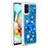 Funda Silicona Carcasa Goma Bling-Bling con Anillo de dedo Soporte S01 para Samsung Galaxy A71 5G Azul