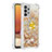 Funda Silicona Carcasa Goma Bling-Bling con Anillo de dedo Soporte S01 para Samsung Galaxy M32 5G Oro