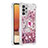 Funda Silicona Carcasa Goma Bling-Bling con Anillo de dedo Soporte S01 para Samsung Galaxy M32 5G Rojo