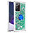Funda Silicona Carcasa Goma Bling-Bling con Anillo de dedo Soporte S01 para Samsung Galaxy Note 20 Ultra 5G Verde