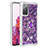Funda Silicona Carcasa Goma Bling-Bling con Anillo de dedo Soporte S01 para Samsung Galaxy S20 FE (2022) 5G Morado