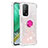 Funda Silicona Carcasa Goma Bling-Bling con Anillo de dedo Soporte S01 para Xiaomi Mi 10T 5G Rosa
