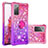 Funda Silicona Carcasa Goma Bling-Bling con Anillo de dedo Soporte S02 para Samsung Galaxy S20 FE (2022) 5G Rosa Roja