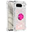 Funda Silicona Carcasa Goma Bling-Bling con Anillo de dedo Soporte S03 para Google Pixel 8 5G Rosa