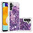 Funda Silicona Carcasa Goma Bling-Bling S01 para Samsung Galaxy A13 5G Morado