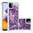 Funda Silicona Carcasa Goma Bling-Bling S01 para Samsung Galaxy A22 5G Morado