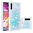 Funda Silicona Carcasa Goma Bling-Bling S01 para Samsung Galaxy A70S Azul Cielo