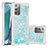 Funda Silicona Carcasa Goma Bling-Bling S01 para Samsung Galaxy Note 20 5G Azul Cielo