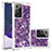 Funda Silicona Carcasa Goma Bling-Bling S01 para Samsung Galaxy Note 20 Ultra 5G Morado