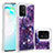 Funda Silicona Carcasa Goma Bling-Bling S01 para Samsung Galaxy S10 Lite Morado