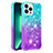 Funda Silicona Carcasa Goma Bling-Bling S02 para Apple iPhone 13 Pro Azul Cielo