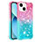 Funda Silicona Carcasa Goma Bling-Bling S02 para Apple iPhone 13 Rosa