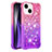 Funda Silicona Carcasa Goma Bling-Bling S02 para Apple iPhone 15 Plus Rosa Roja