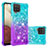 Funda Silicona Carcasa Goma Bling-Bling S02 para Samsung Galaxy A12 Azul Cielo