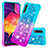 Funda Silicona Carcasa Goma Bling-Bling S02 para Samsung Galaxy A30S Azul Cielo