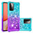 Funda Silicona Carcasa Goma Bling-Bling S02 para Samsung Galaxy A72 5G Azul Cielo