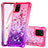 Funda Silicona Carcasa Goma Bling-Bling S02 para Samsung Galaxy A81 Rosa Roja