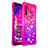 Funda Silicona Carcasa Goma Bling-Bling S02 para Samsung Galaxy A9s Rosa Roja