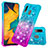 Funda Silicona Carcasa Goma Bling-Bling S02 para Samsung Galaxy M10S Azul Cielo