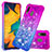 Funda Silicona Carcasa Goma Bling-Bling S02 para Samsung Galaxy M10S Morado