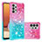 Funda Silicona Carcasa Goma Bling-Bling S02 para Samsung Galaxy M32 5G Rosa