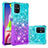 Funda Silicona Carcasa Goma Bling-Bling S02 para Samsung Galaxy M51 Azul Cielo