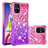 Funda Silicona Carcasa Goma Bling-Bling S02 para Samsung Galaxy M51 Rosa Roja