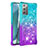 Funda Silicona Carcasa Goma Bling-Bling S02 para Samsung Galaxy Note 20 5G Azul Cielo