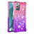Funda Silicona Carcasa Goma Bling-Bling S02 para Samsung Galaxy Note 20 5G Rosa Roja