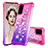 Funda Silicona Carcasa Goma Bling-Bling S02 para Samsung Galaxy S20 5G Rosa Roja