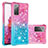 Funda Silicona Carcasa Goma Bling-Bling S02 para Samsung Galaxy S20 FE (2022) 5G Rosa