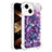 Funda Silicona Carcasa Goma Bling-Bling S03 para Apple iPhone 13 Morado