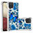 Funda Silicona Carcasa Goma Bling-Bling S03 para Samsung Galaxy A12 Nacho Azul