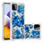 Funda Silicona Carcasa Goma Bling-Bling S03 para Samsung Galaxy A22 5G Azul