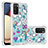 Funda Silicona Carcasa Goma Bling-Bling S03 para Samsung Galaxy M02s Azul Cielo