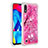 Funda Silicona Carcasa Goma Bling-Bling S03 para Samsung Galaxy M10 Rosa Roja
