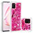 Funda Silicona Carcasa Goma Bling-Bling S03 para Samsung Galaxy Note 10 Lite Rosa Roja