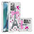 Funda Silicona Carcasa Goma Bling-Bling S03 para Samsung Galaxy Note 20 5G Rosa