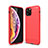 Funda Silicona Carcasa Goma Line C02 para Apple iPhone 11 Pro Rojo