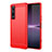 Funda Silicona Carcasa Goma Line MF1 para Sony Xperia 1 V Rojo