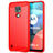 Funda Silicona Carcasa Goma Line para Motorola Moto E7 (2020) Rojo