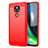 Funda Silicona Carcasa Goma Line para Motorola Moto E7 Plus Rojo