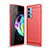 Funda Silicona Carcasa Goma Line para Motorola Moto Edge 20 Pro 5G Rojo