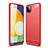 Funda Silicona Carcasa Goma Line para Samsung Galaxy A22 5G Rojo