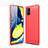 Funda Silicona Carcasa Goma Line para Samsung Galaxy A71 5G Rojo